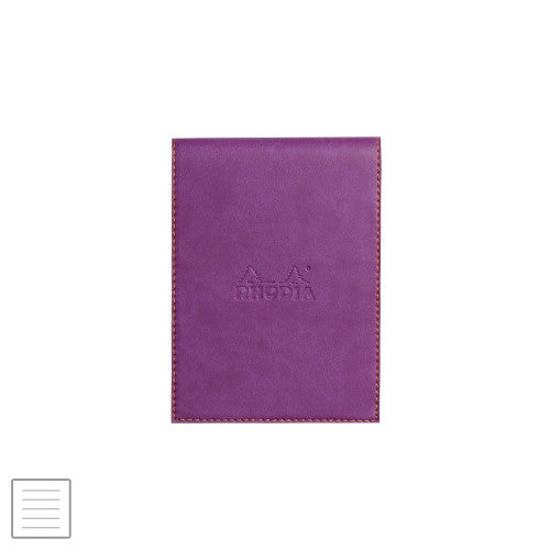 Rhodia Rhodiarama Leatherette Refillable Notepad No.12 (95 x 130) Purple by Rhodia at Cult Pens