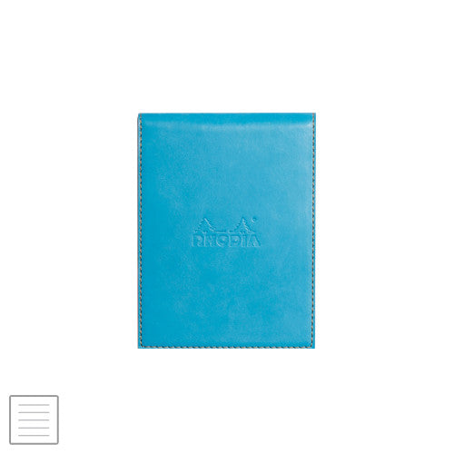 Rhodia Rhodiarama Leatherette Refillable Notepad No.12 (95 x 130) Turquoise by Rhodia at Cult Pens