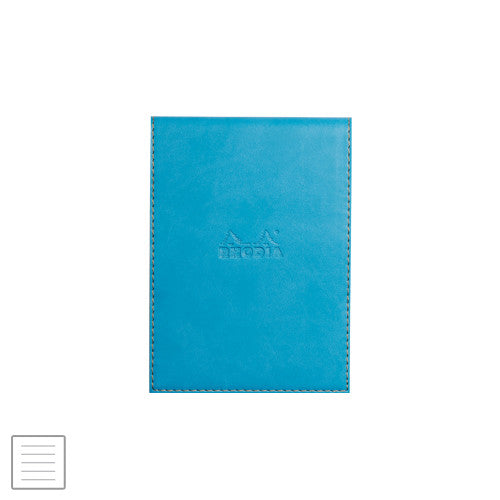 Rhodia Rhodiarama Leatherette Refillable Notepad No.13 (115 x 158) Turquoise by Rhodia at Cult Pens