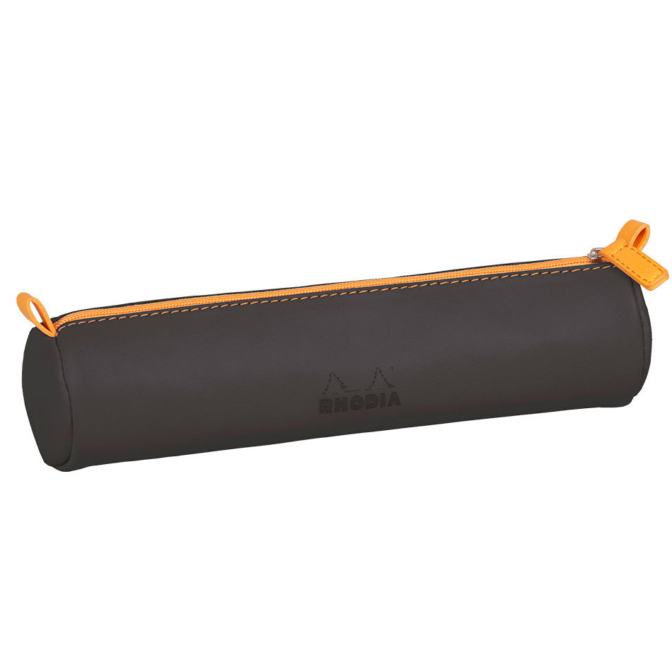 RHODIA rhodiarama Square Pencil Case with Zipper, PU Leather, 230 x 50 mm, Black main image 0