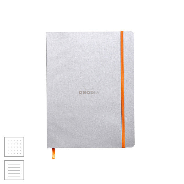 Rhodia Rhodiarama Softcover Notebook (190 x 250) Silver by Rhodia at Cult Pens