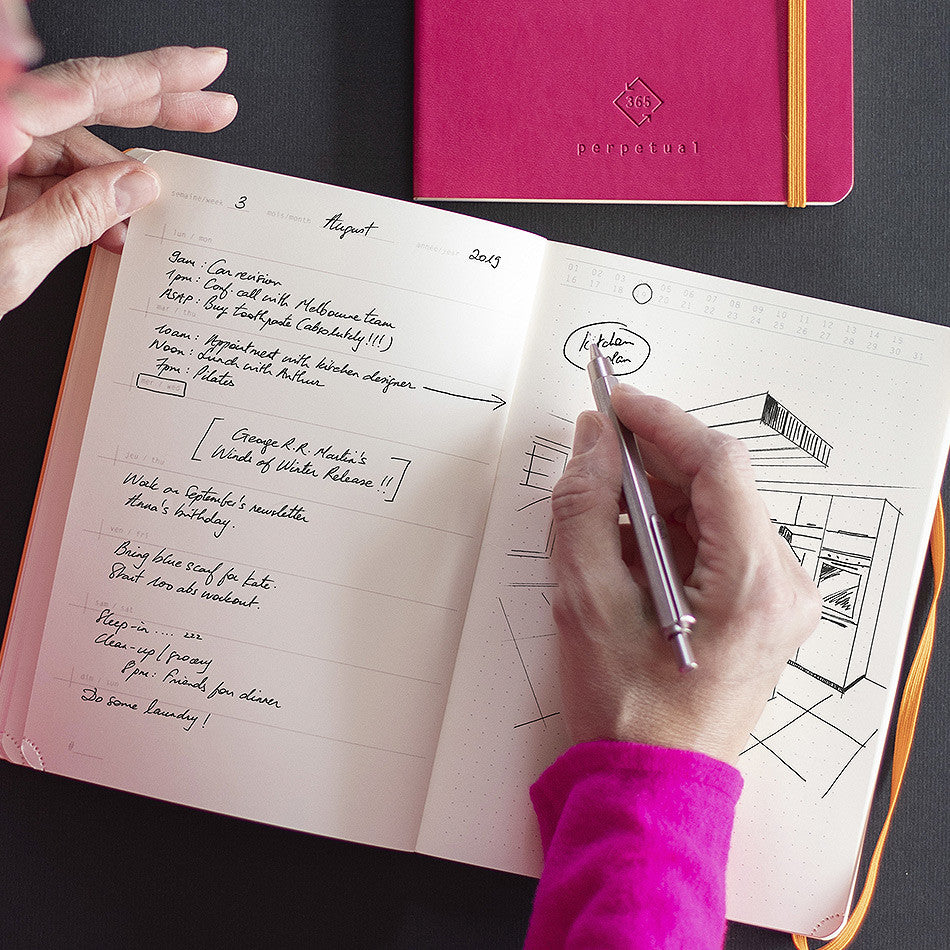 Rhodia Rhodiarama Perpetual Planner A5 Black by Rhodia at Cult Pens