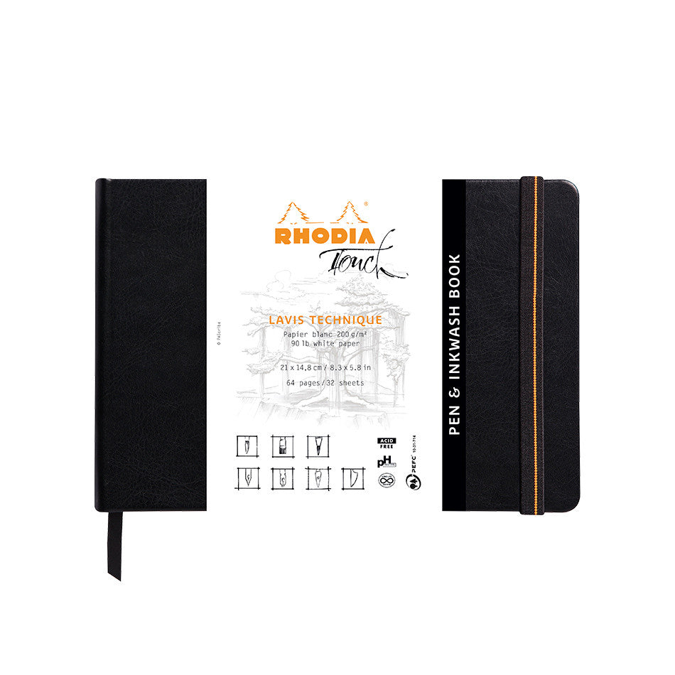 Rhodia Touch Pen & Inkwash Book Hardcover A5 by Rhodia at Cult Pens