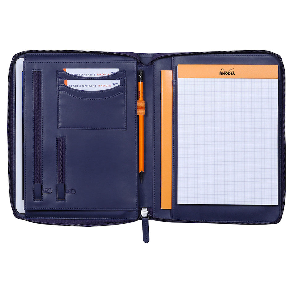Rhodia Small Zipped Portfolio A5 Midnight by Rhodia at Cult Pens