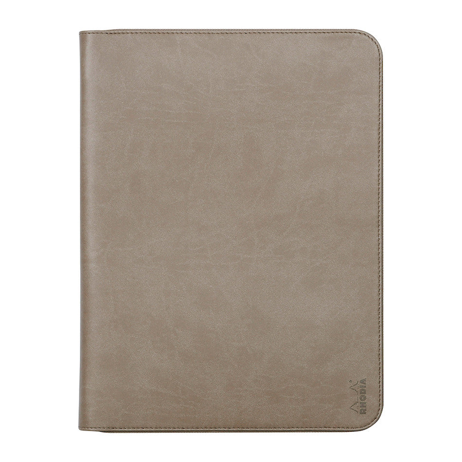 Rhodia Large Zipped Portfolio A4 Taupe by Rhodia at Cult Pens