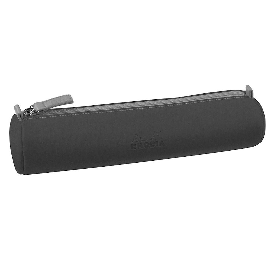 RHODIA rhodiarama Square Pencil Case with Zipper, PU Leather, 230 x 50 mm, Black main image 1