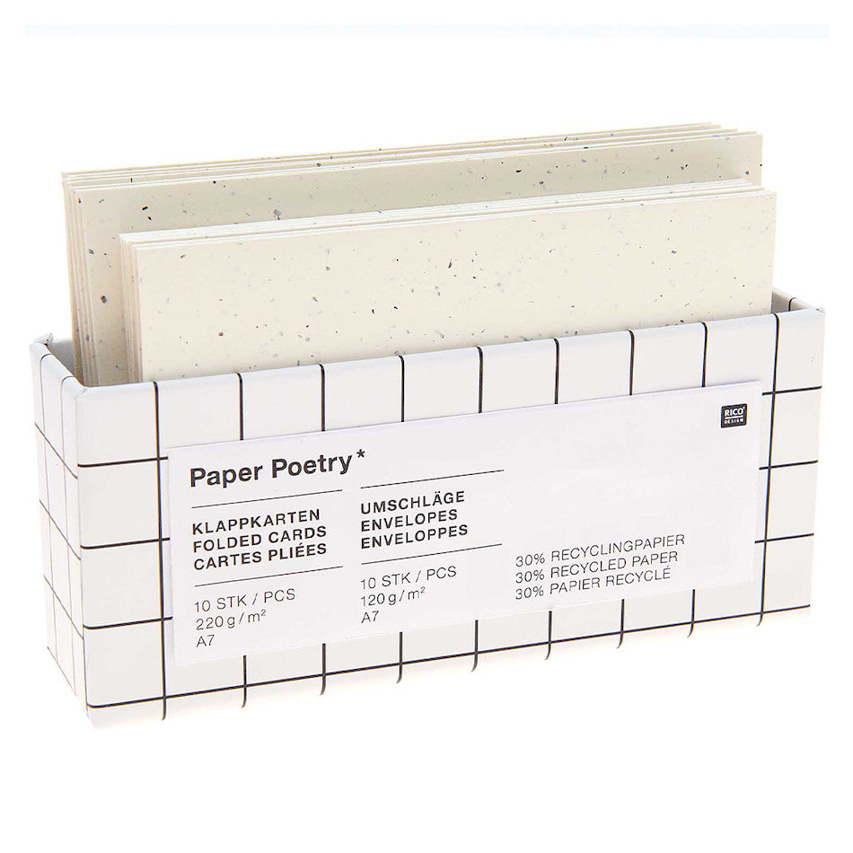 Rico Recycled Paper Card Set C7/A7 Ivory by Rico Design at Cult Pens