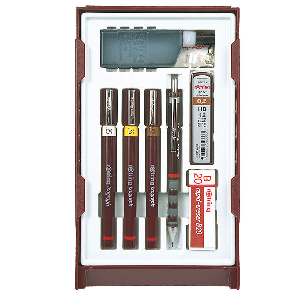 rotring isograph Technical Drawing Pen College Set by rotring at Cult Pens