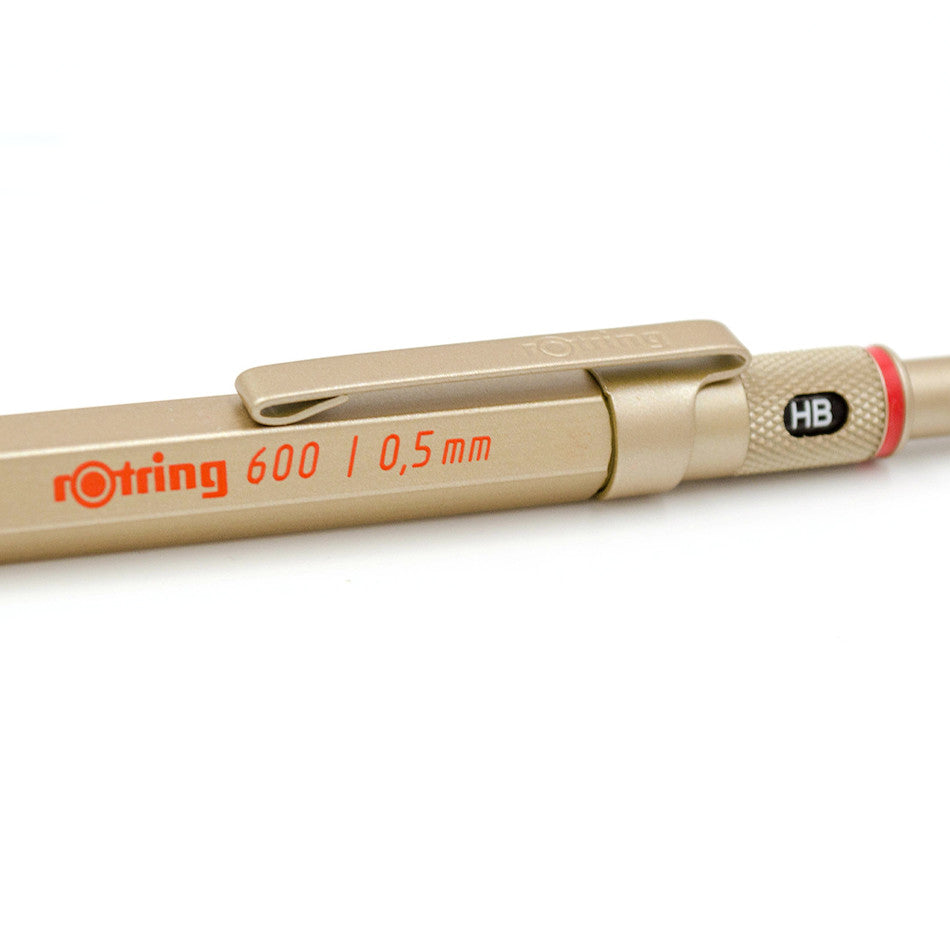 rotring 600 Mechanical Pencil Gold 0.5mm by rotring at Cult Pens