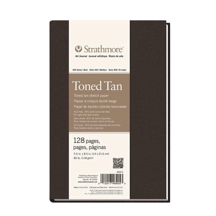 Strathmore 400 Toned Tan Sketch Art Journal Hardback 5.5x8.5 by Strathmore at Cult Pens