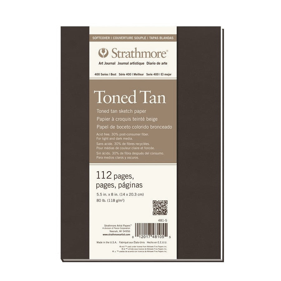 Strathmore 400 Toned Tan Sketch Art Journal Softcover 5.5x8 by Strathmore at Cult Pens
