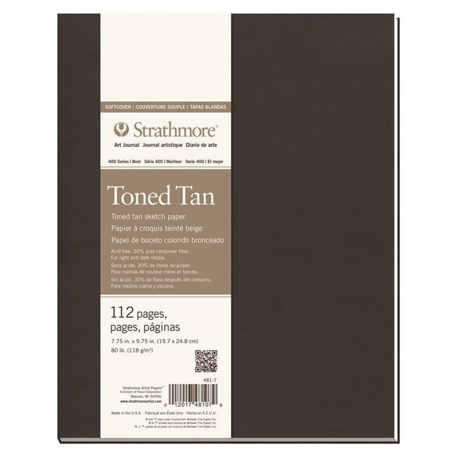 Strathmore 400 Toned Tan Sketch Art Journal Softcover 7.75x9.75 by Strathmore at Cult Pens