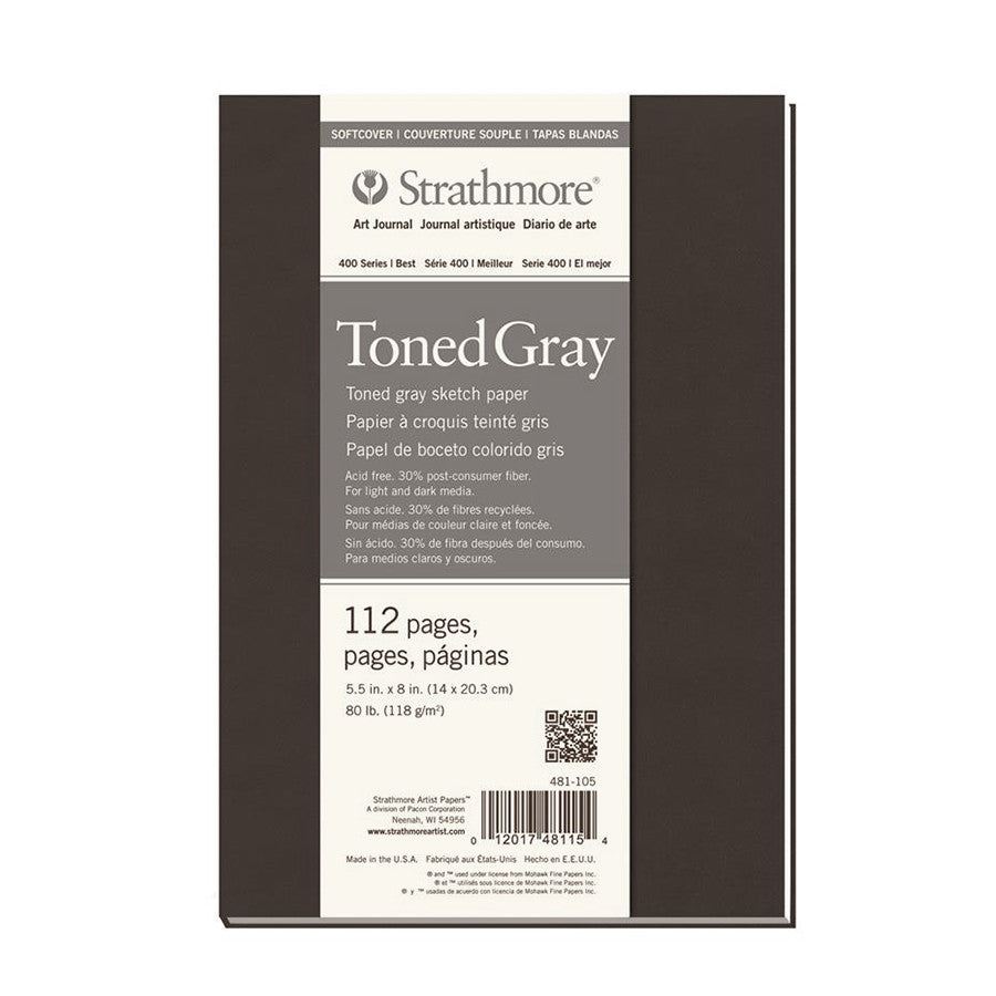 Strathmore 400 Toned Grey Sketch Art Journal Softcover 5.5x8 by Strathmore at Cult Pens