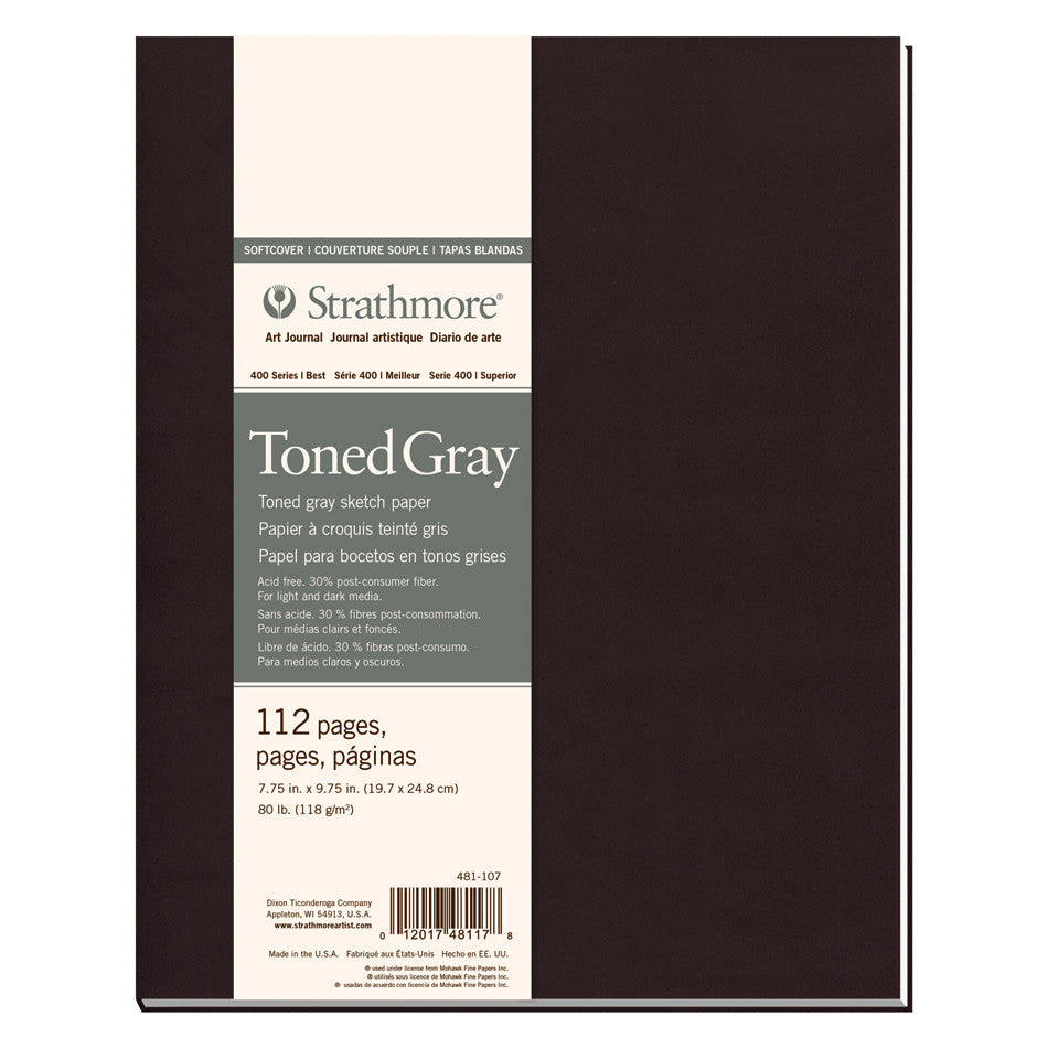 Strathmore 400 Toned Grey Sketch Art Journal Softcover 7.75x9.75