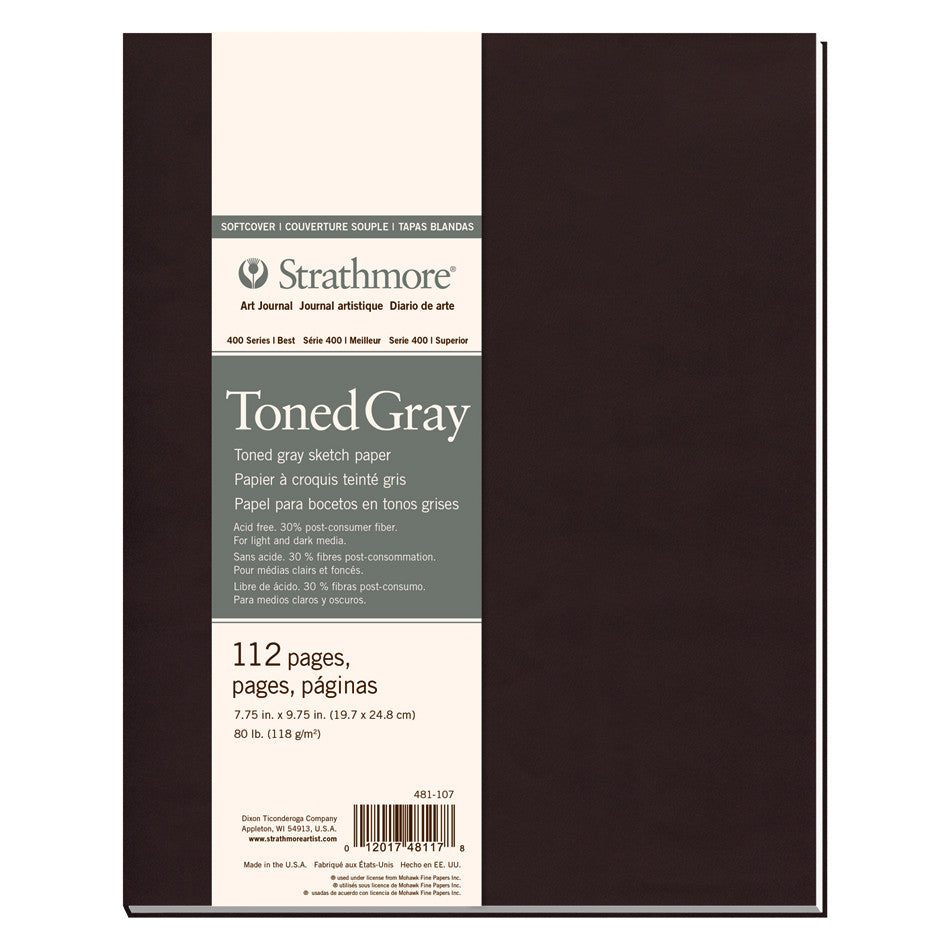 Strathmore 400 Toned Grey Sketch Art Journal Softcover 7.75x9.75 by Strathmore at Cult Pens