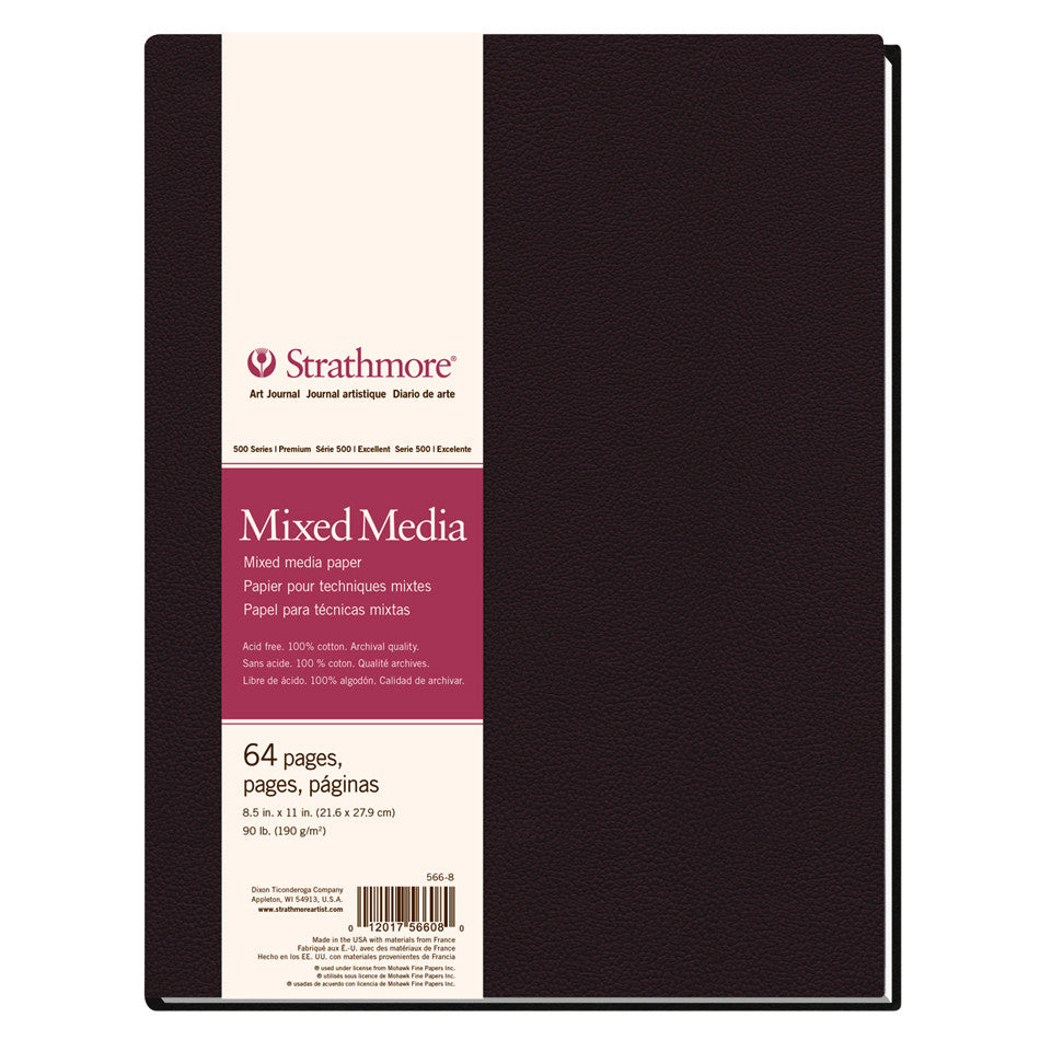 Strathmore 500 Mixed Media Art Journal Hardback 8.5x11 by Strathmore at Cult Pens