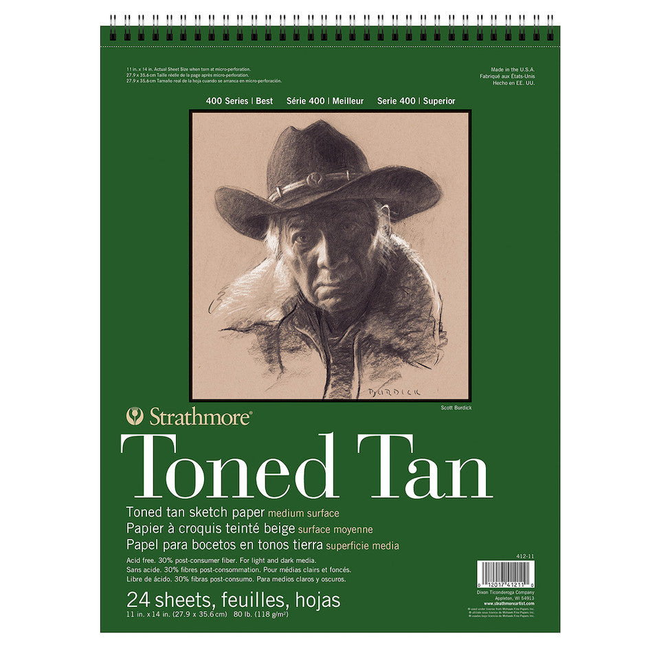 Strathmore 400 Toned Tan Sketch Pad 11x14 by Strathmore at Cult Pens