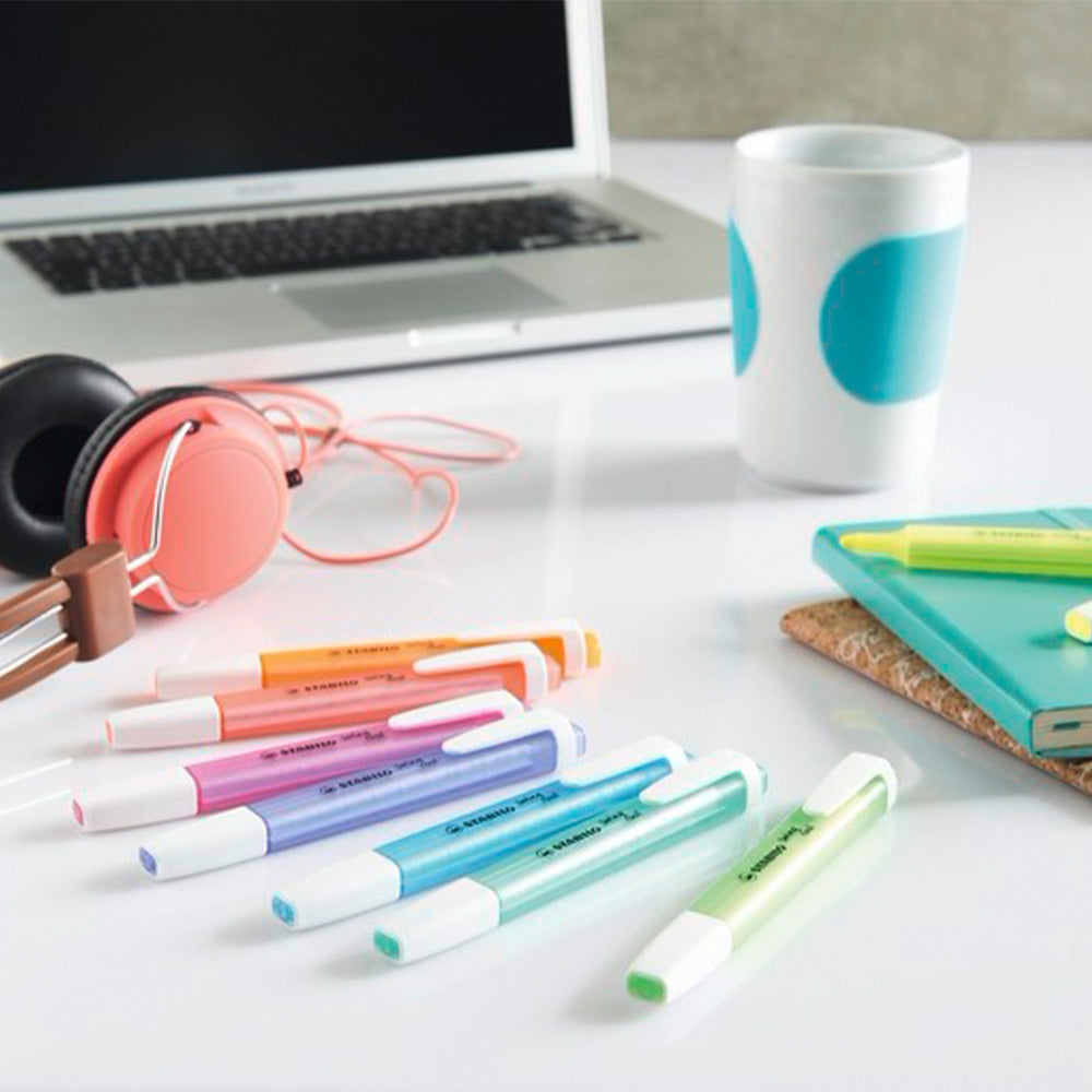  STABILO Highlighter swing cool - Deskset of 18 - Assorted  Colors 8 Neon & 10 Pastel : Everything Else