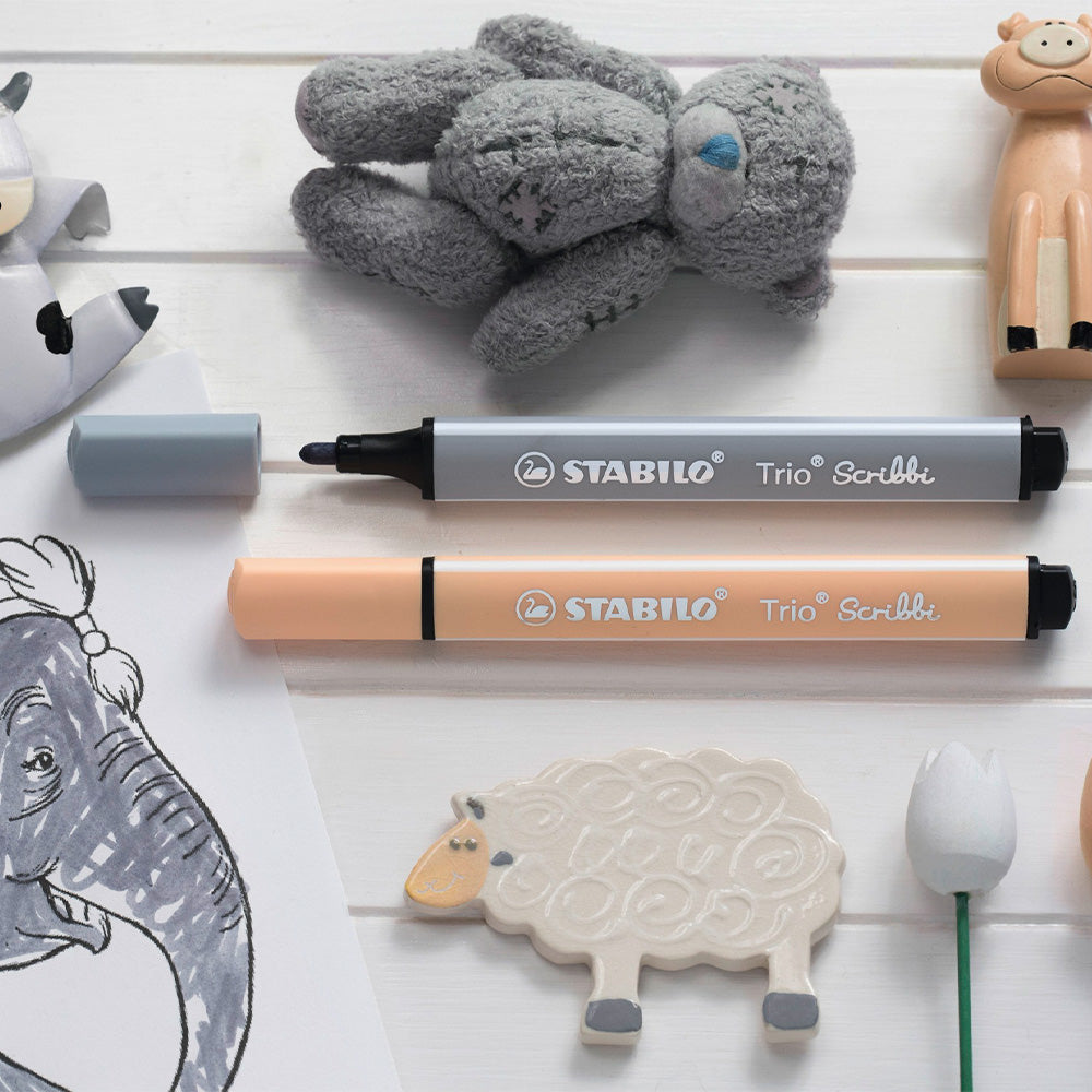 STABILO Trio Scribbi Felt Pen Wallet of 8 by STABILO at Cult Pens