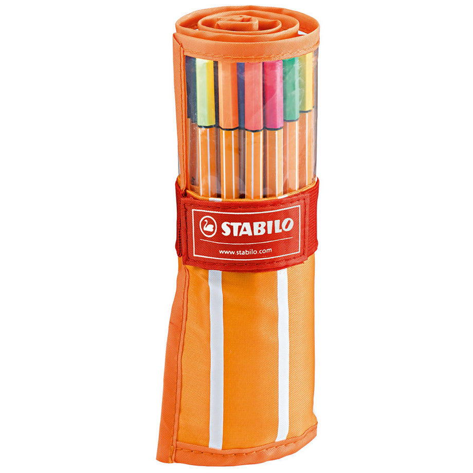 STABILO Point 88 Fineliner - classic orange and white barrel