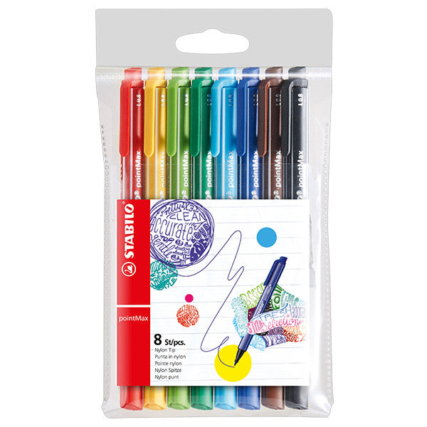 STABILO pointMax Colouring Pen Wallet of 8 Assorted by STABILO at Cult Pens