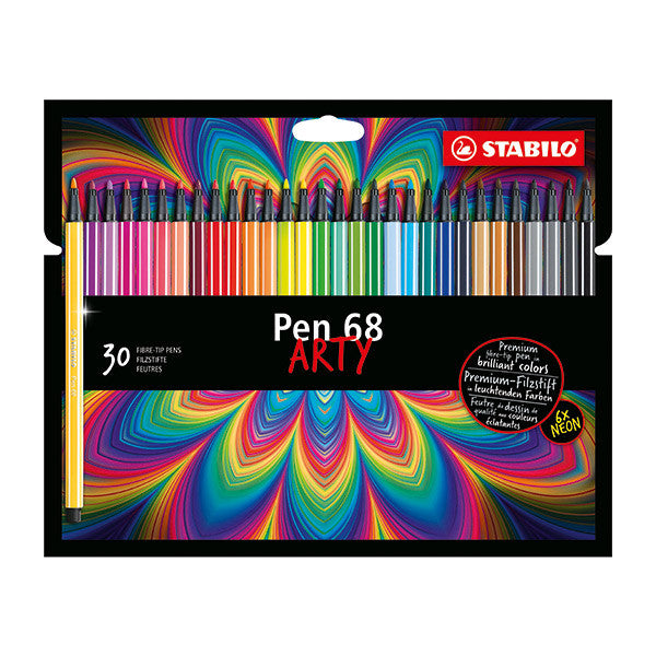 STABILO ARTY Pen 68 Premium Felt Tip Pen Wallet of 30 by STABILO at Cult Pens