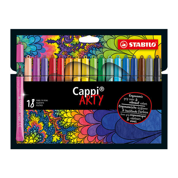 STABILO ARTY Cappi Felt Tip Pen Wallet of 18 by STABILO at Cult Pens