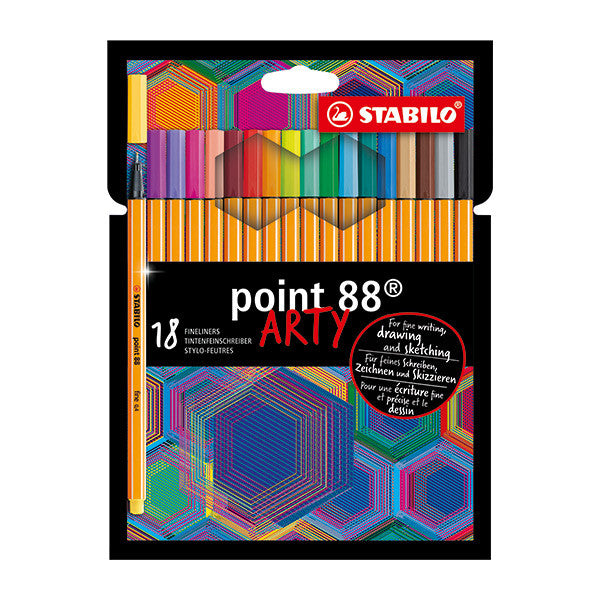STABILO ARTY point 88 Fineliner Pen Wallet of 18 by STABILO at Cult Pens