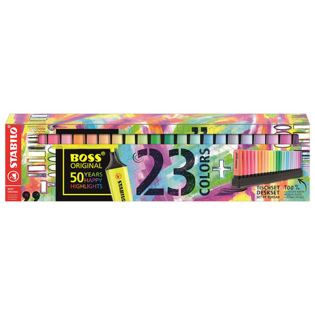STABILO BOSS Original Highlighter Assorted Deskset of 23 by STABILO at Cult Pens