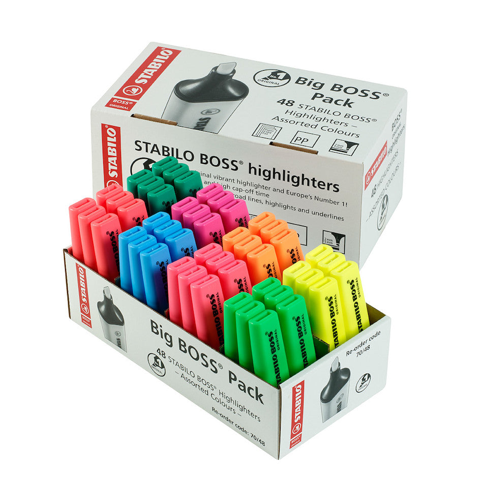 STABILO BIG BOSS PACK Highlighters Pack of 48 by STABILO at Cult Pens