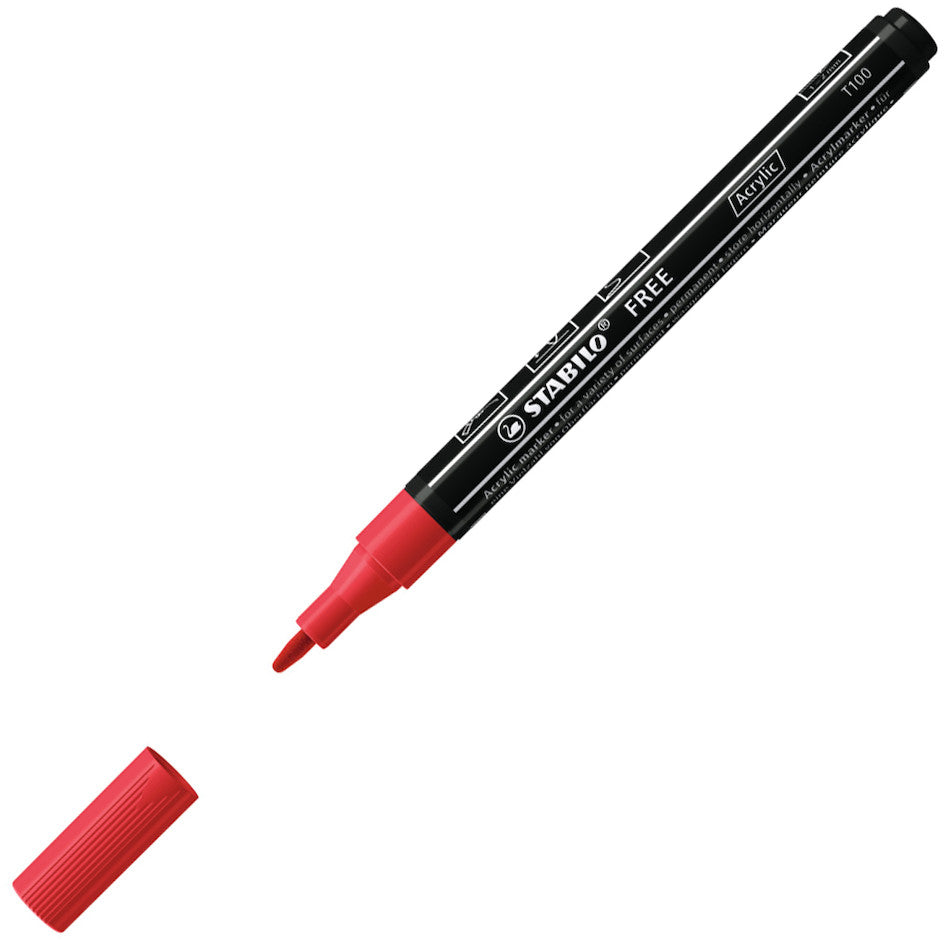 STABILO FREE T100 Acrylic Marker Pen Bullet Tip 1-2mm by STABILO at Cult Pens