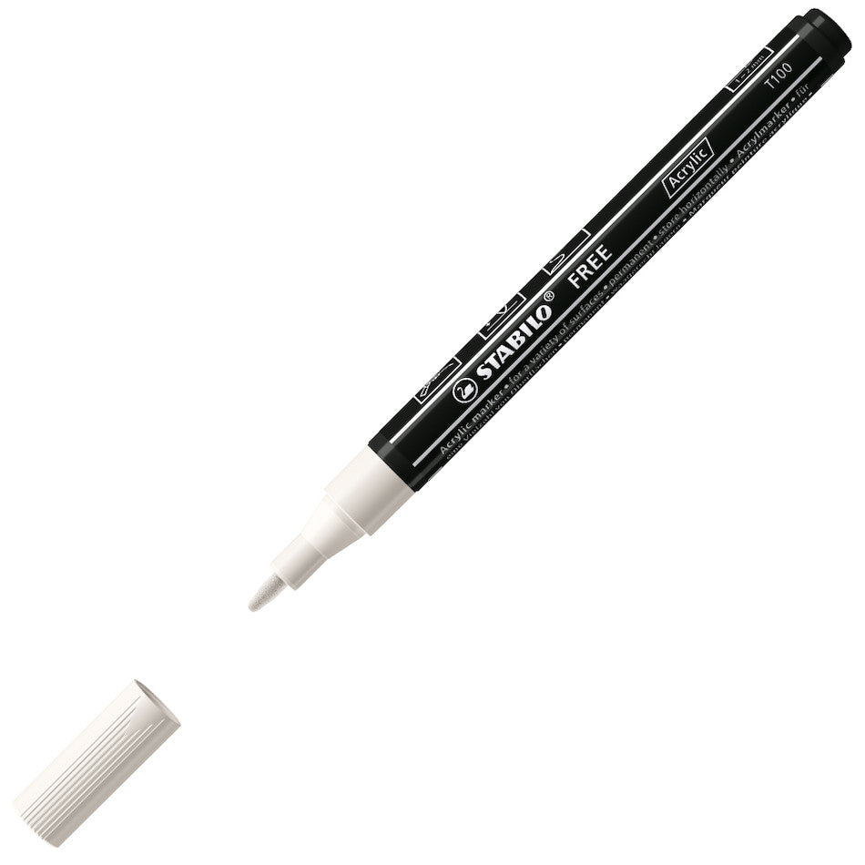 STABILO FREE T100 Acrylic Marker Pen Bullet Tip 1-2mm by STABILO at Cult Pens