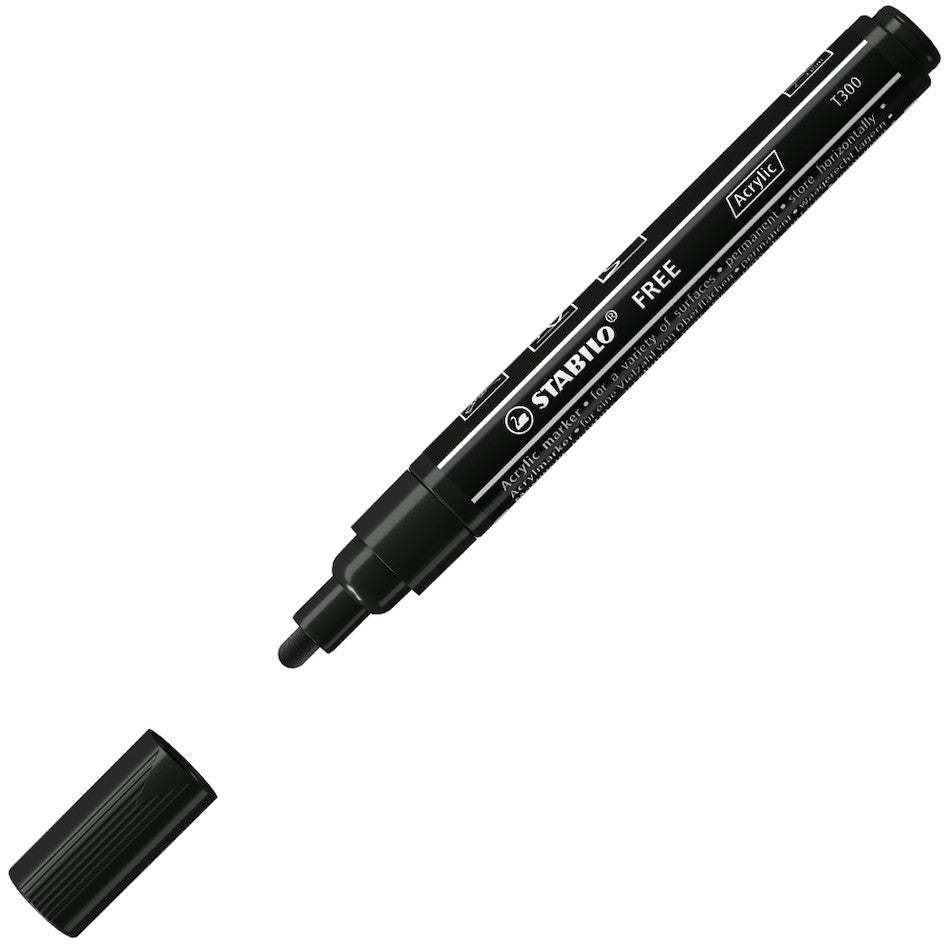 STABILO FREE T300 Acrylic Marker Pen Bullet Tip 2-3mm by STABILO at Cult Pens