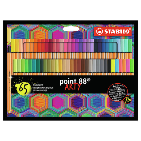STABILO ARTY point 88 Wallet of 65 Assorted Colours by STABILO at Cult Pens