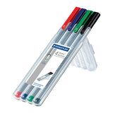 Staedtler Triplus Fineliner Pen Assorted Box of 4 334SB4 by Staedtler at Cult Pens