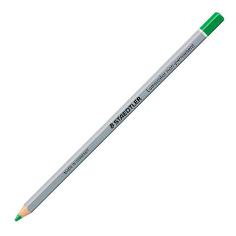 STAEDTLER Lumocolour Permanent Glasochrom Pencils - Green, Box Of 12, Waterproof
