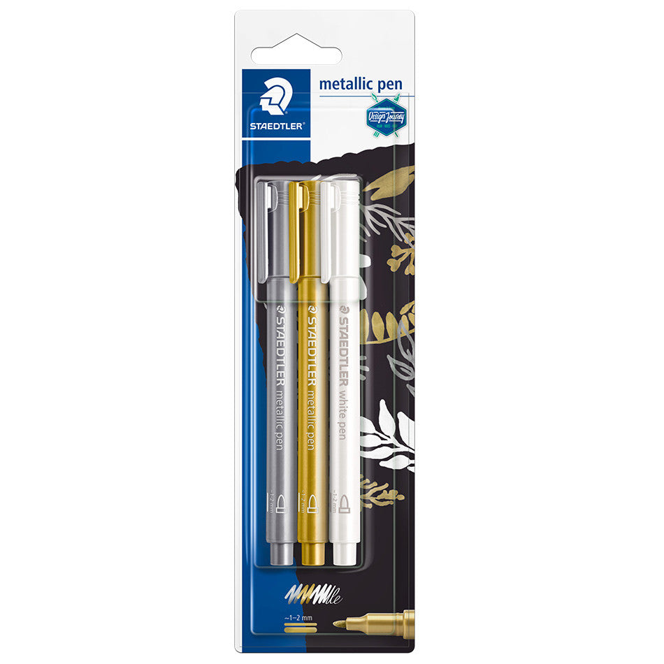 Staedtler Metallic Marker Set of 3 by Staedtler at Cult Pens