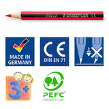 Staedtler Noris Half Length Coloured Pencils Set of 12 by Staedtler at Cult Pens