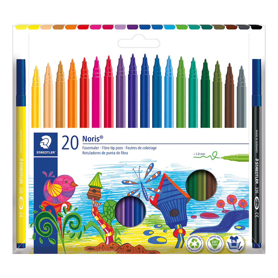 Staedtler Noris Fibre Tip Pen Set of 20 by Staedtler at Cult Pens