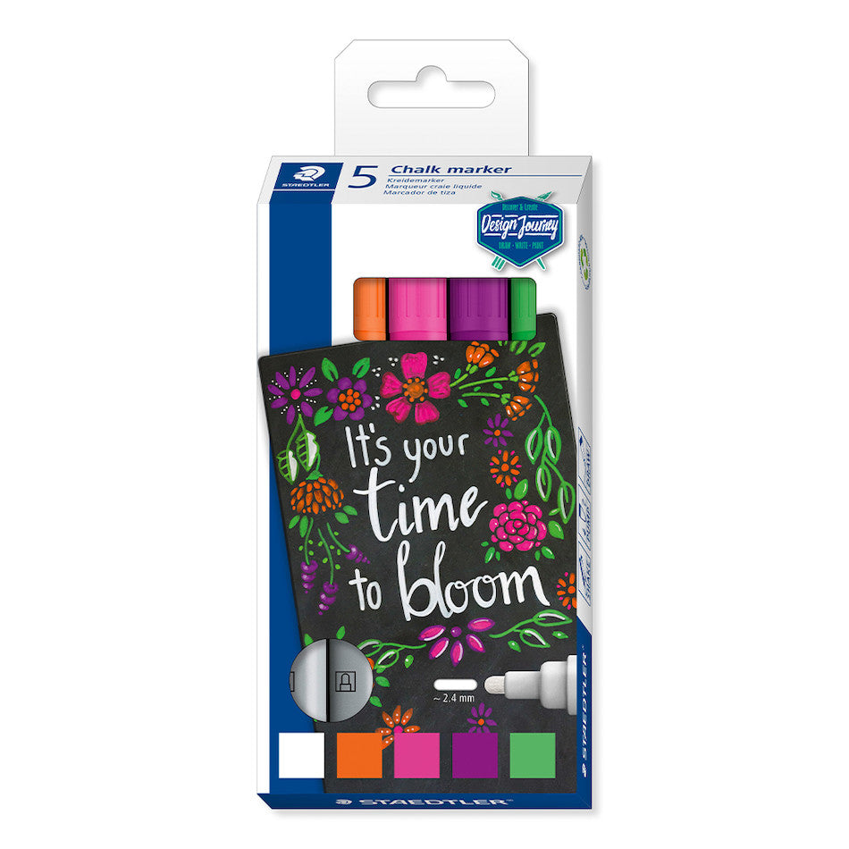 Staedtler Lumocolor Chalk Marker Set of 5 by Staedtler at Cult Pens