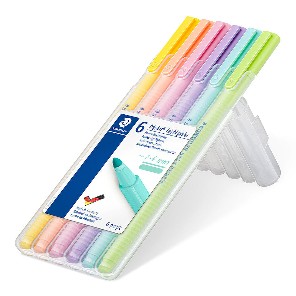 Staedtler Triplus Textsurfer Highlighter Box of 6 Pastel by Staedtler at Cult Pens