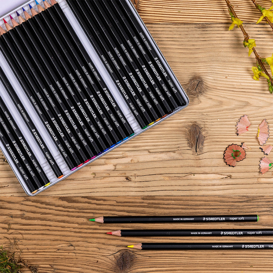 Staedtler Design Journey Super Soft Coloured Pencils Tin of 24 by Staedtler at Cult Pens