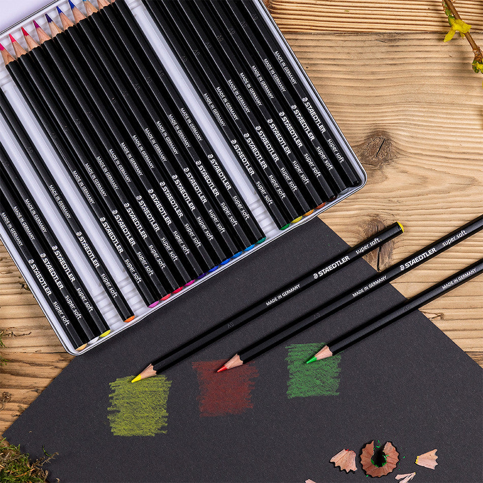 Staedtler Design Journey Super Soft Coloured Pencils Tin of 24 by Staedtler at Cult Pens