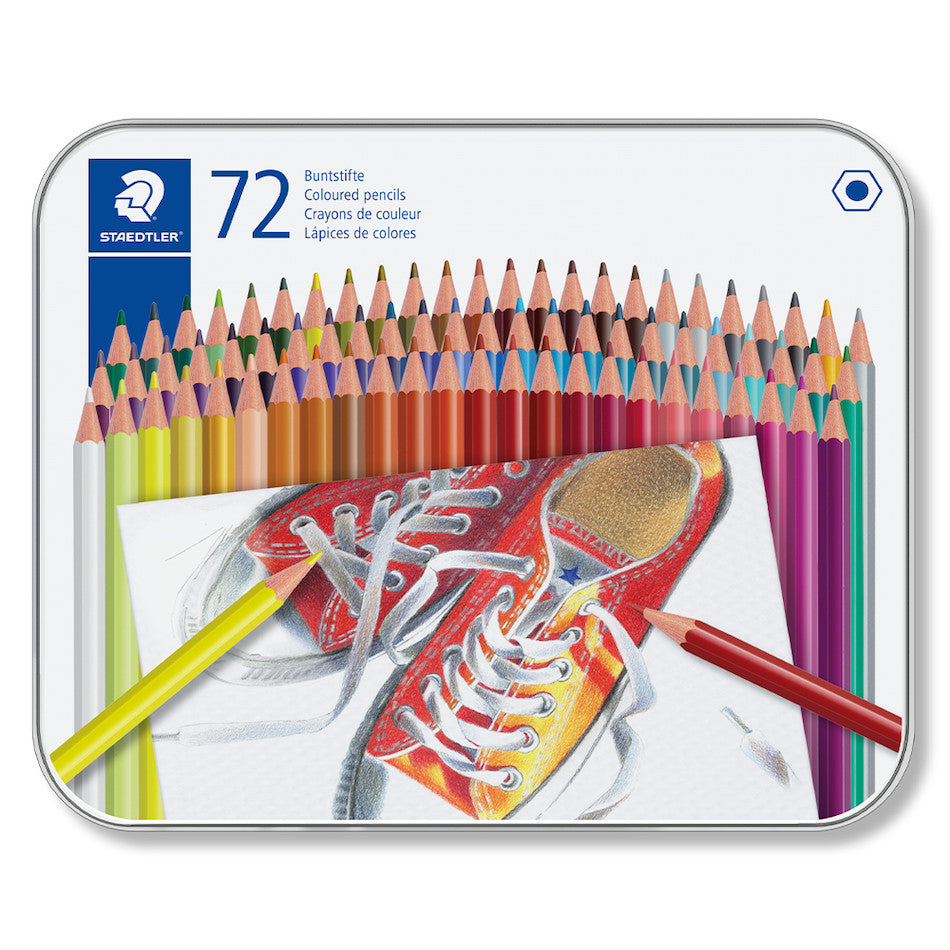 Staedtler Coloured Pencil Tin of 72 by Staedtler at Cult Pens