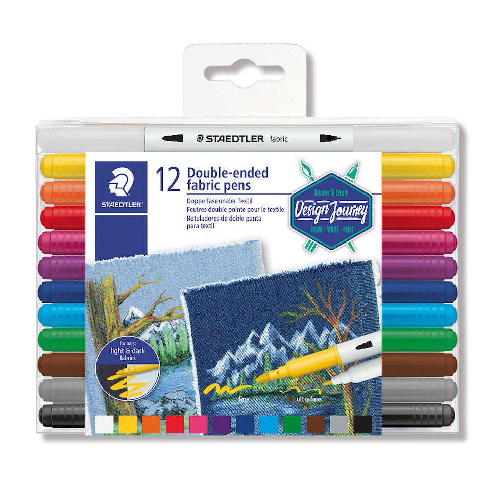 Staedtler Double-ended Fabric Pen Set of 12 by Staedtler at Cult Pens