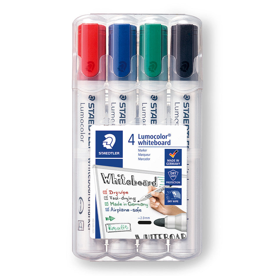 Staedtler Lumocolor Whiteboard Marker Bullet Tip Set of 4 by Staedtler at Cult Pens