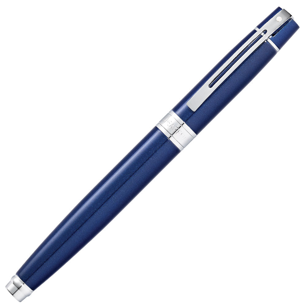 Sheaffer 300 Rollerball Pen Glossy Blue with Chrome Trim by Sheaffer at Cult Pens