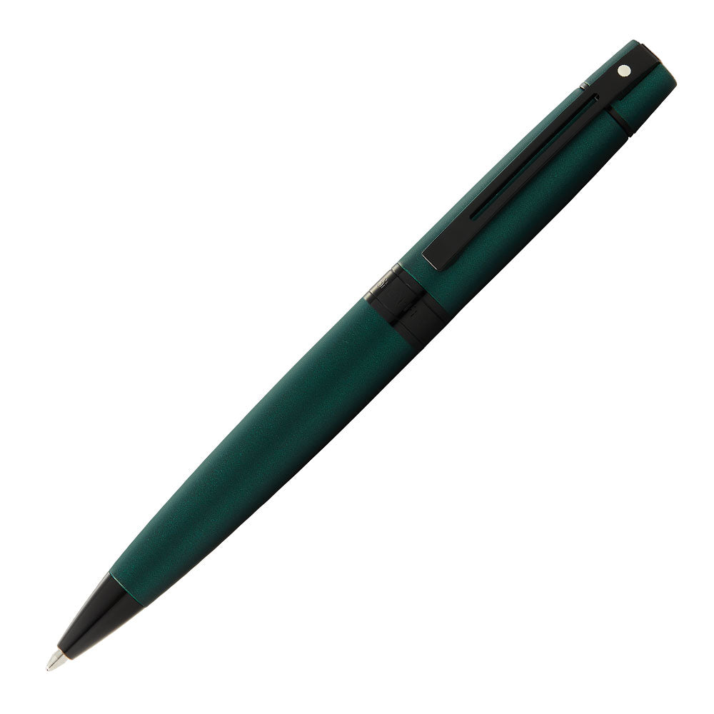Sheaffer 300 Ballpoint Pen Matte Green Lacquer with Polished Black Trim by Sheaffer at Cult Pens