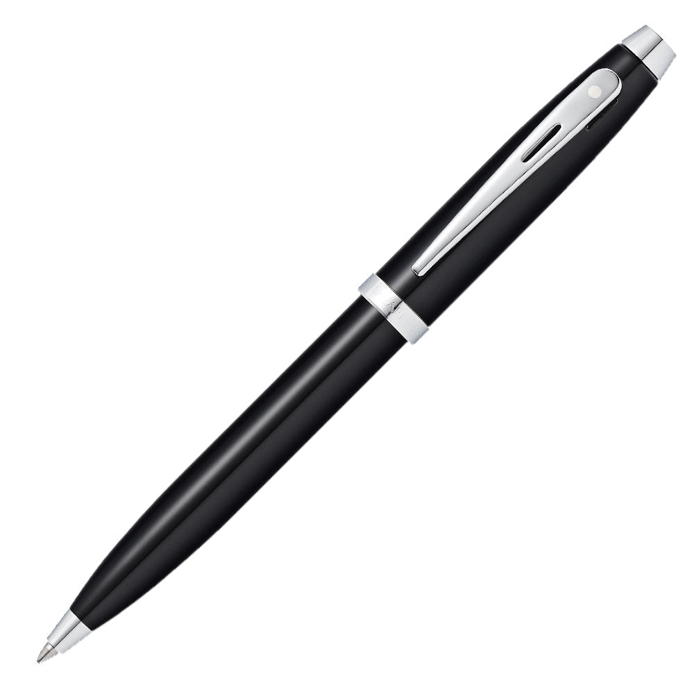 Sheaffer 100 Ballpoint Pen Black Lacquer with Chrome Trim by Sheaffer at Cult Pens