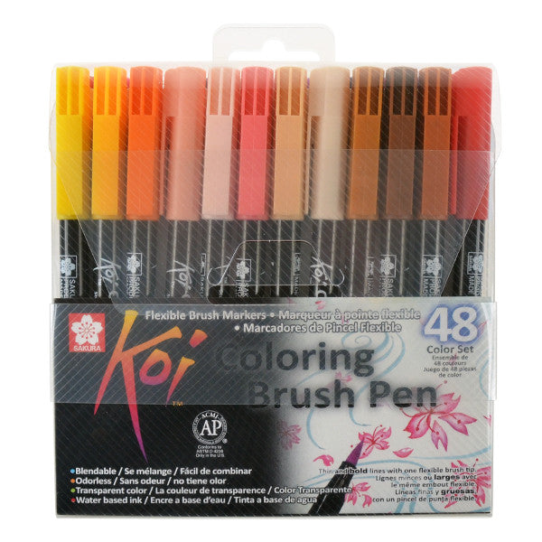 Sakura Koi Colourbrush Brushpen Set of 48 by Sakura at Cult Pens